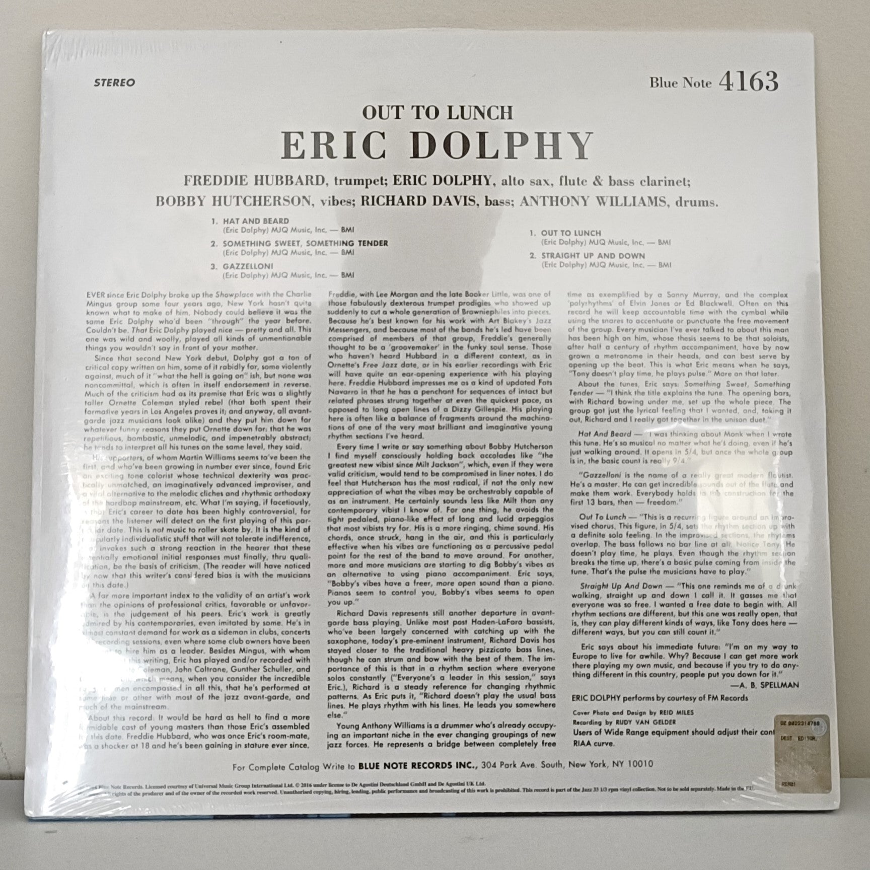Eric Dolphy Out to Lunch Record