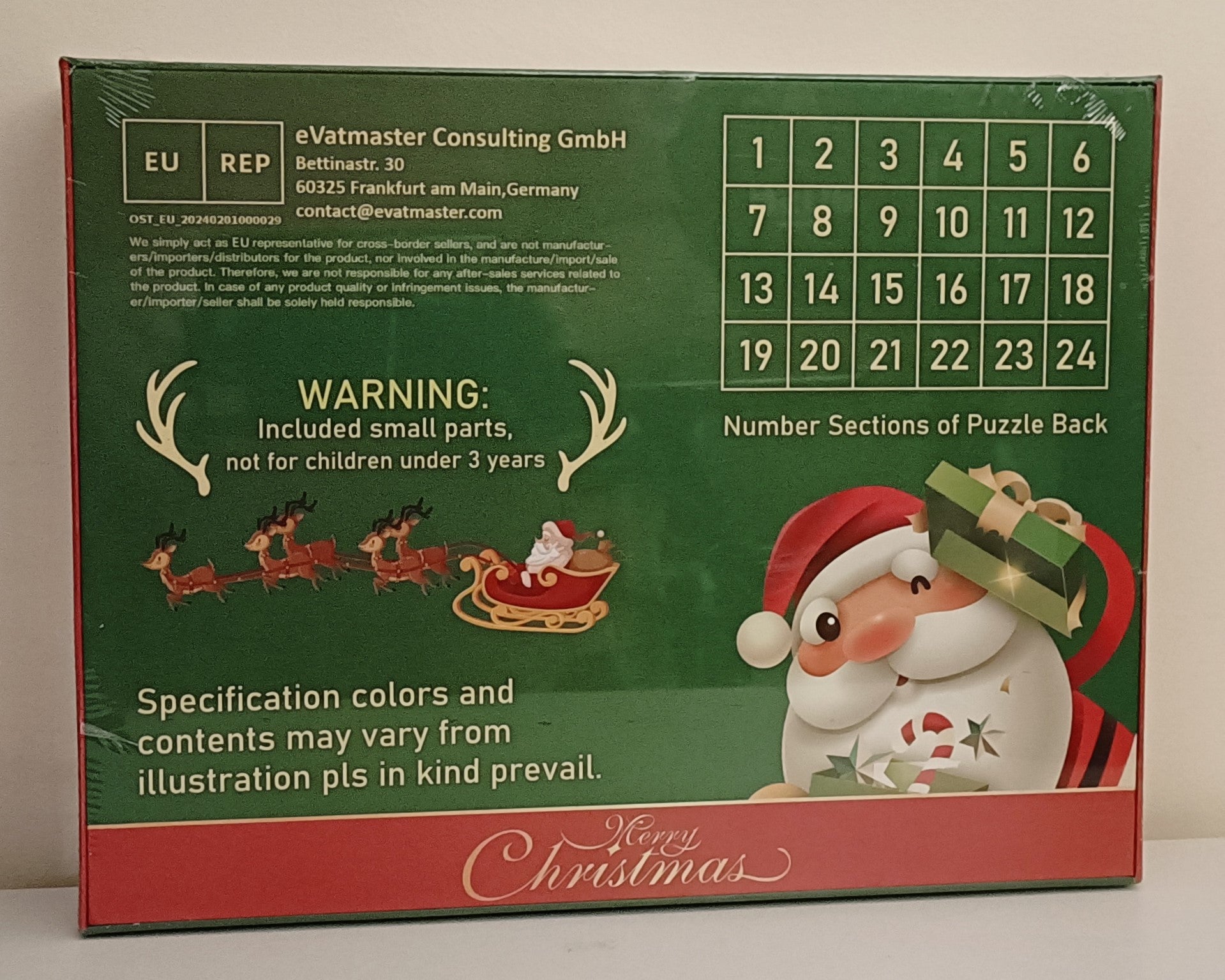 1008-Piece Christmas Snowman Jigsaw Puzzle Advent Calendar