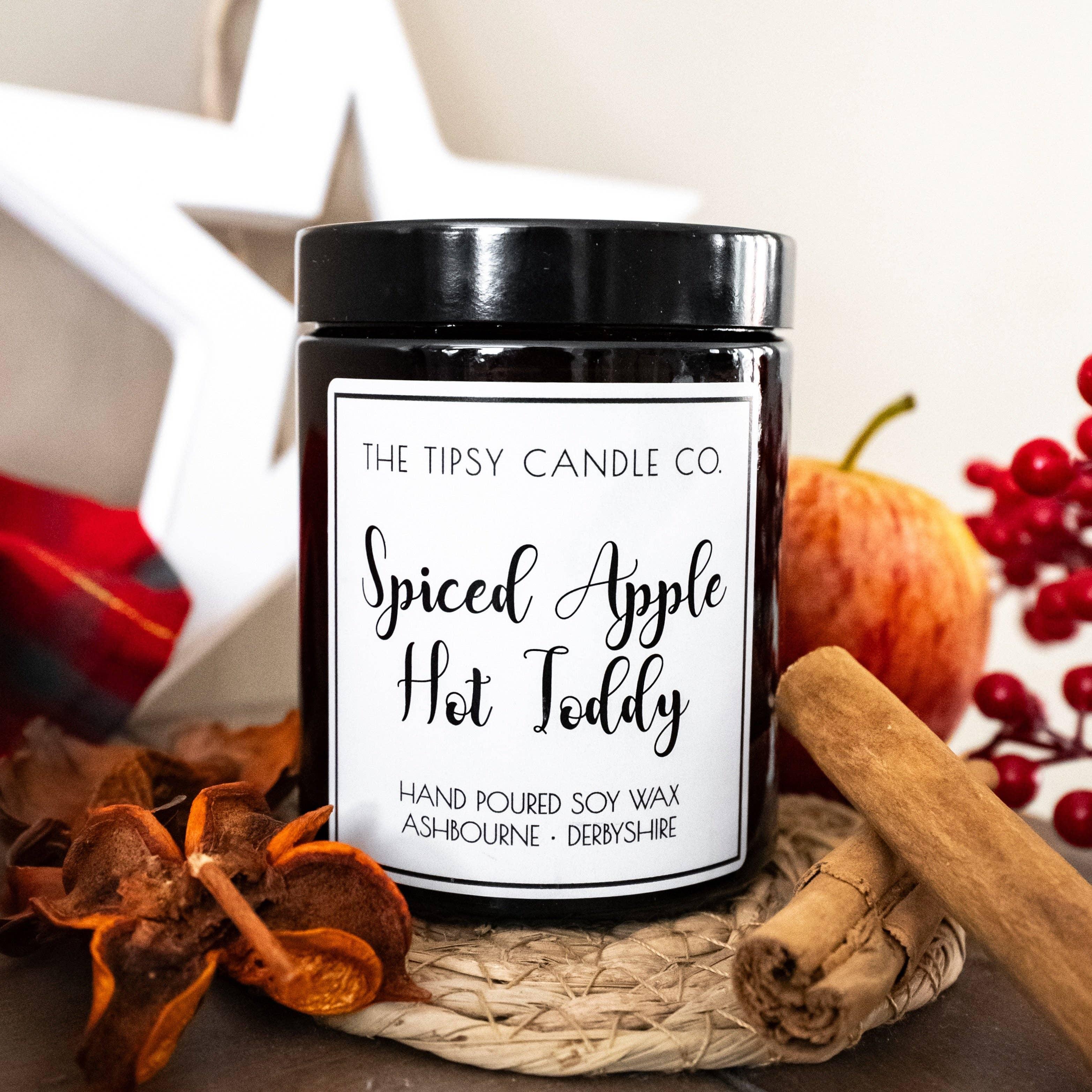 Spiced Apple Hot Toddy candle: 180ml Amber Glass Jar - Collector's Chamber