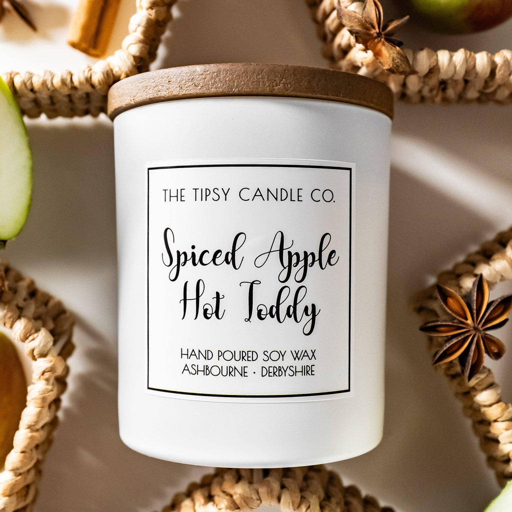 Spiced Apple Hot Toddy candle: 180ml Amber Glass Jar - Collector's Chamber