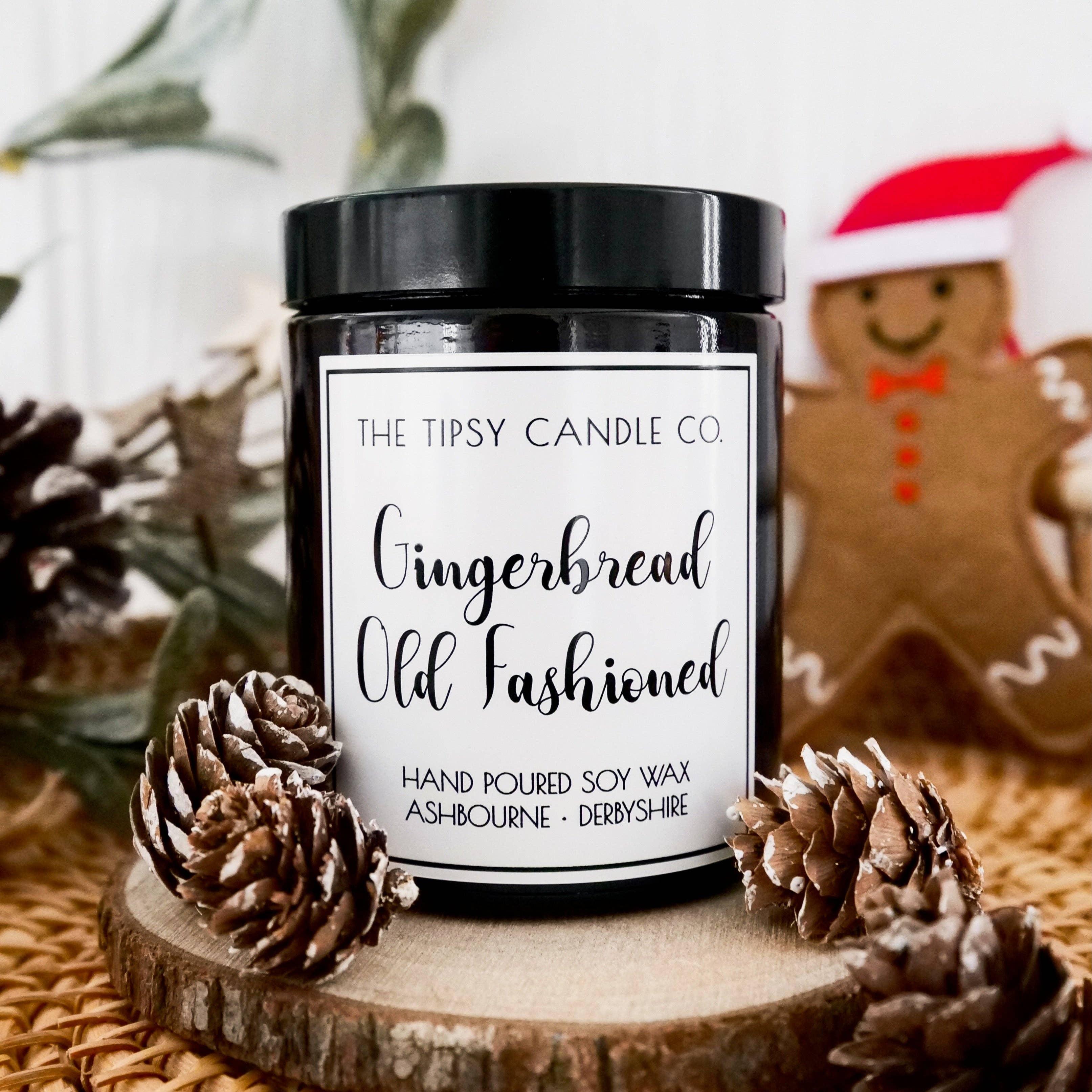 Gingerbread Old Fashioned candle: 180ml Amber Glass Jar - Collector's Chamber