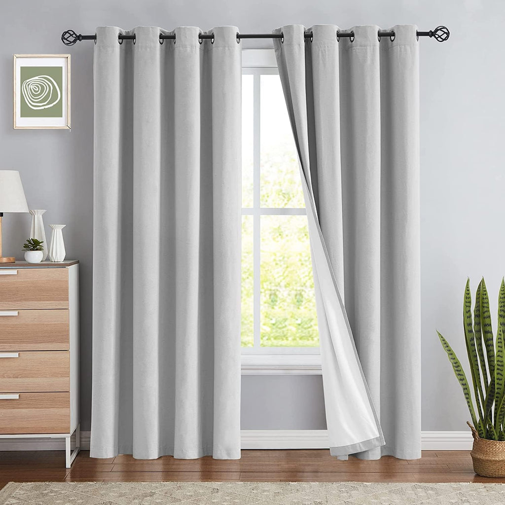 TREATMENTEX Burgundy Curtain Panels – 2 Panel Set, 90" Drop