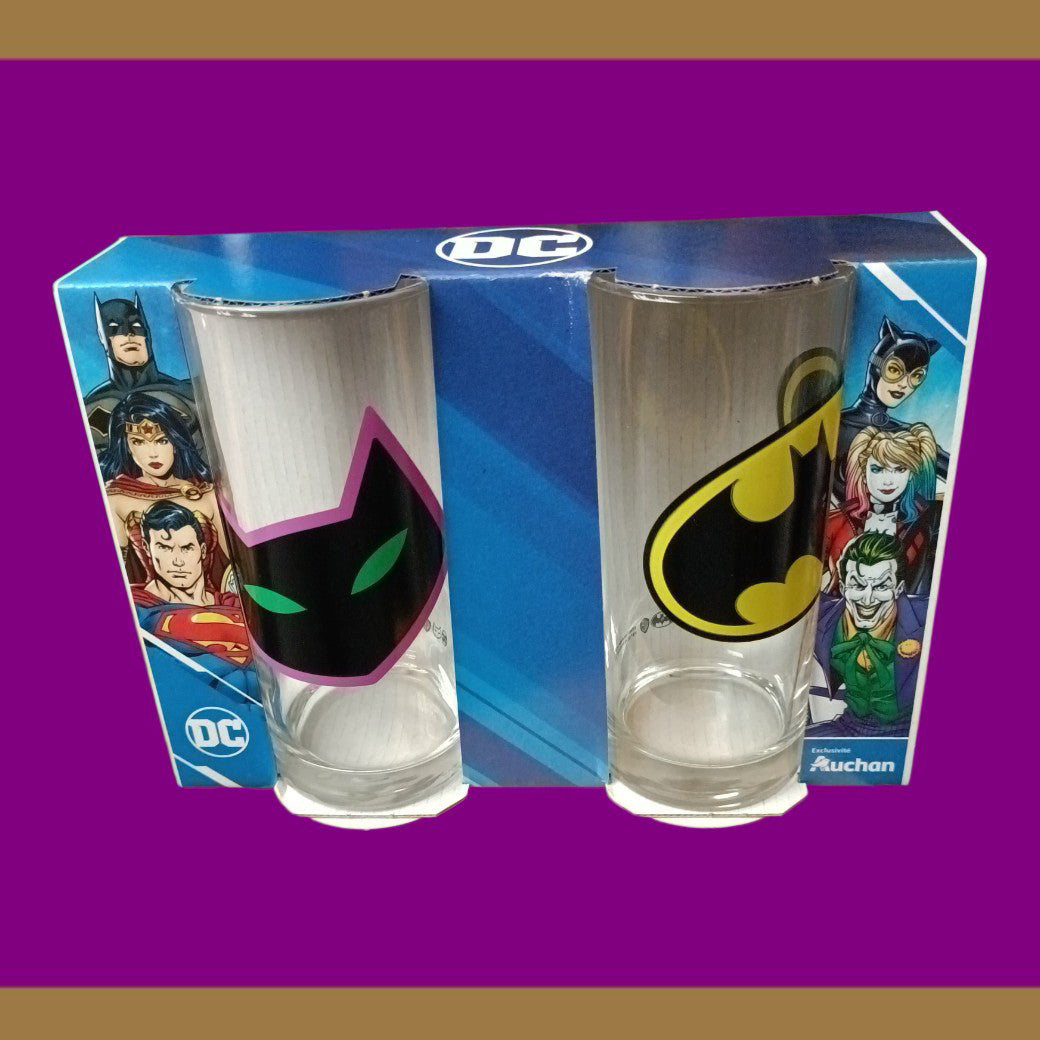 DC Comics Batman & Catwoman Glass Set – Official Licensed 2‑Piece Gift Pack