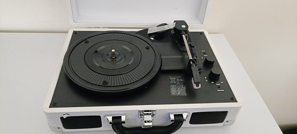 Suitcase Wireless Record Player White