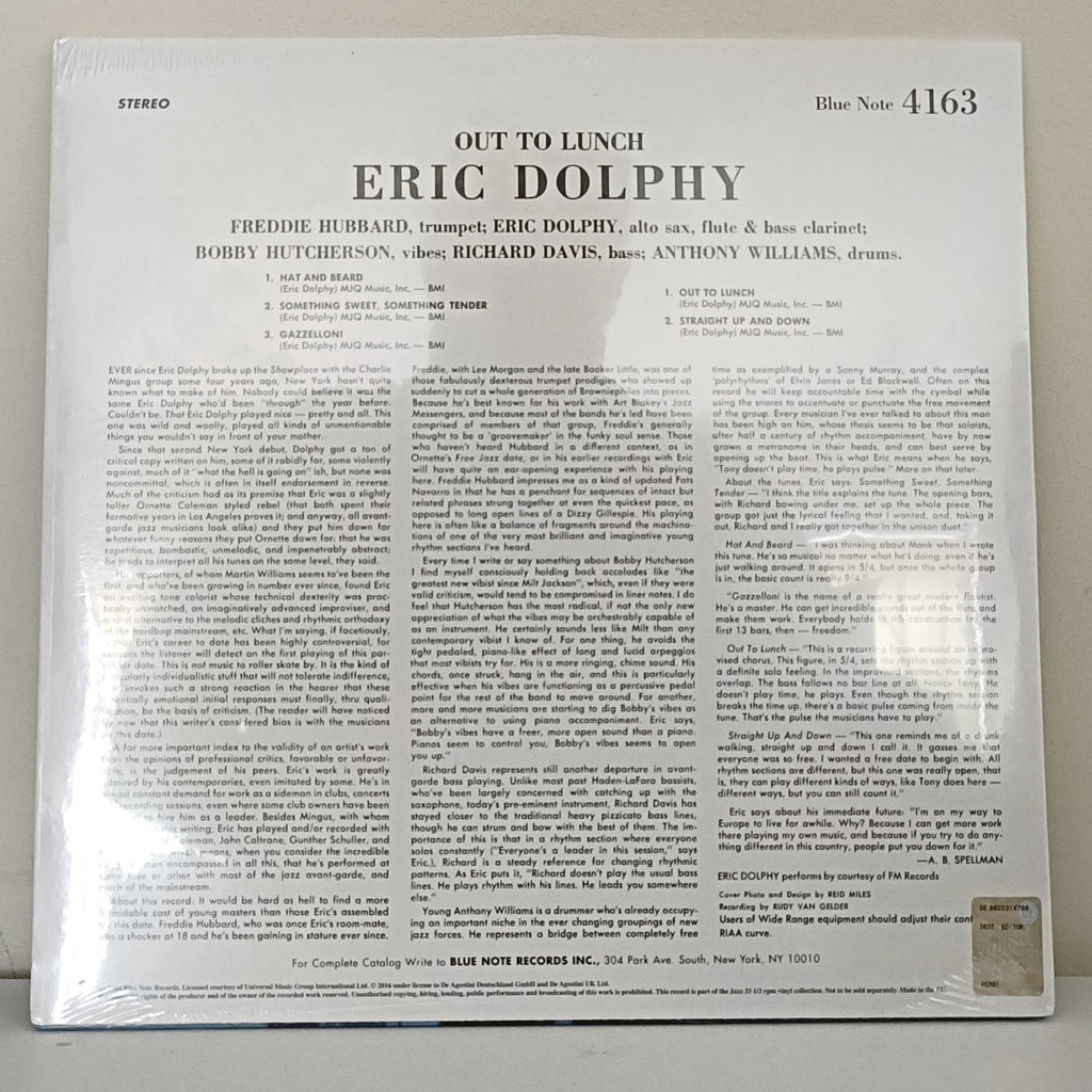 Eric Dolphy Out to Lunch Record
