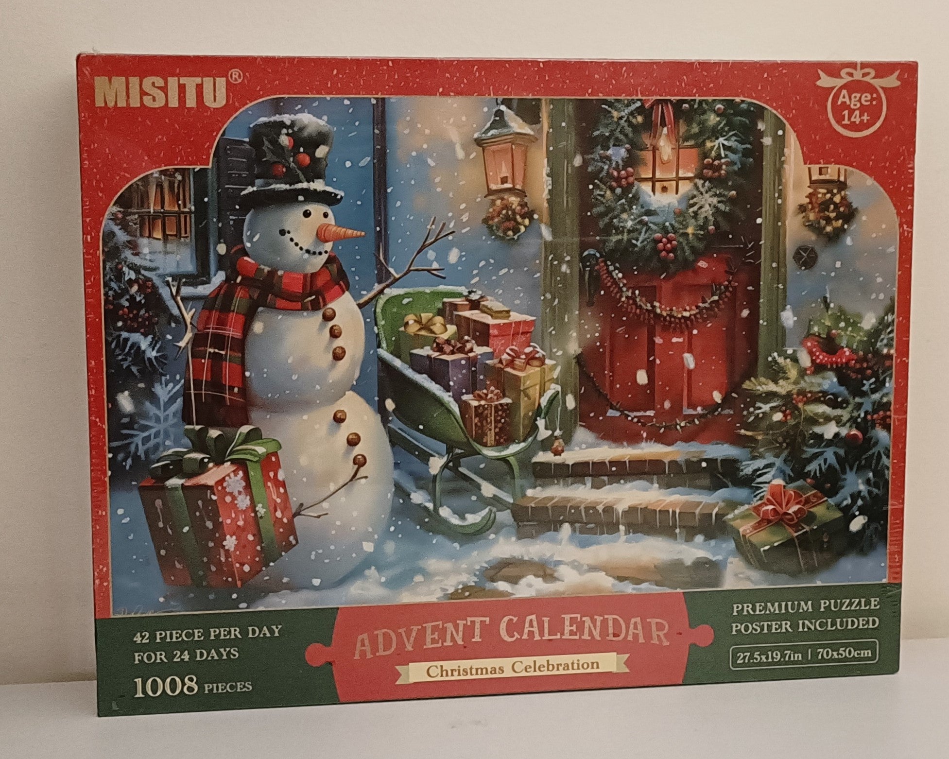 1008-Piece Christmas Snowman Jigsaw Puzzle Advent Calendar