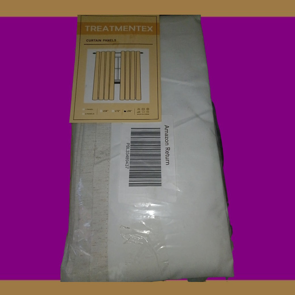 TREATMENTEX Burgundy Curtain Panels – 2 Panel Set, 90" Drop
