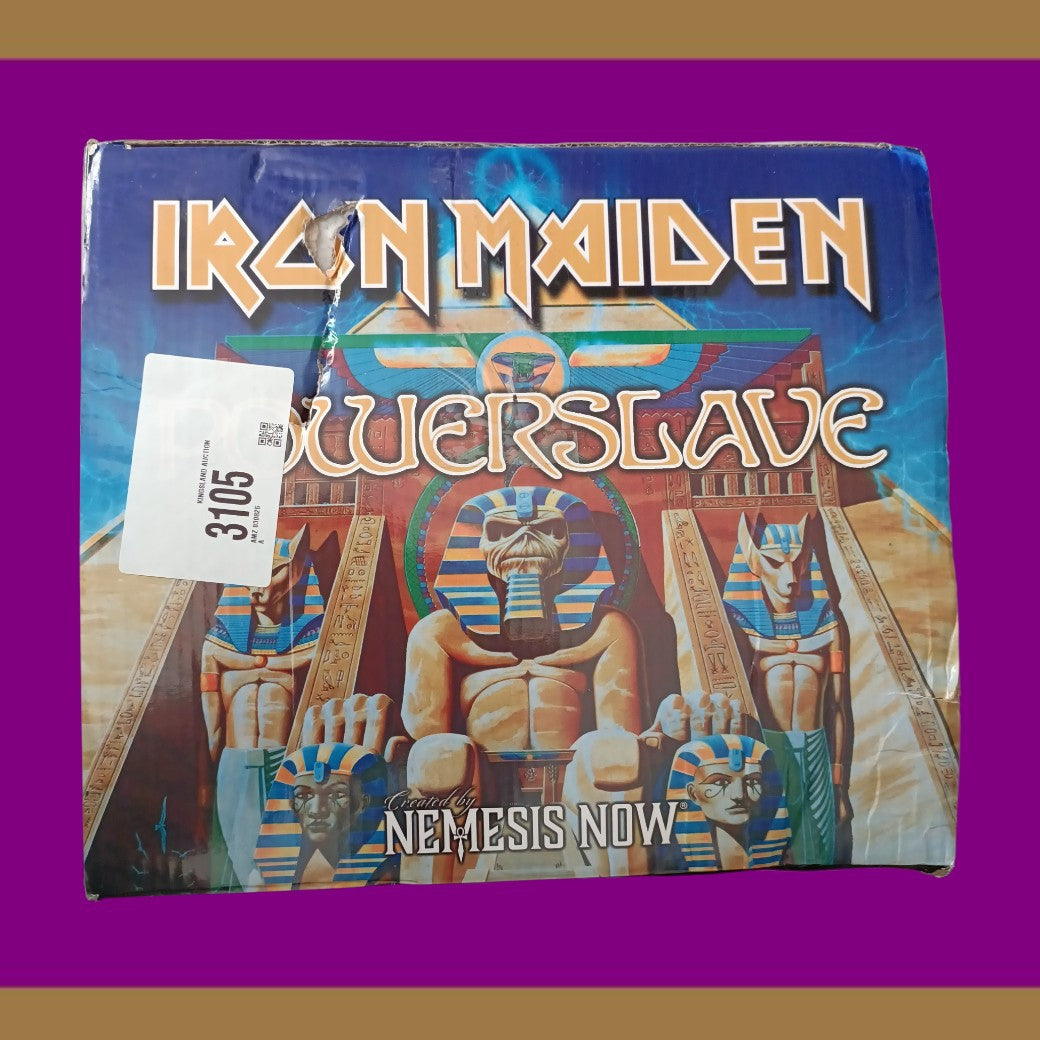 Nemesis Now Iron Maiden Powerslave Bust Box – Official Licensed Collectible | 28cm Resin Storage Box | Orange