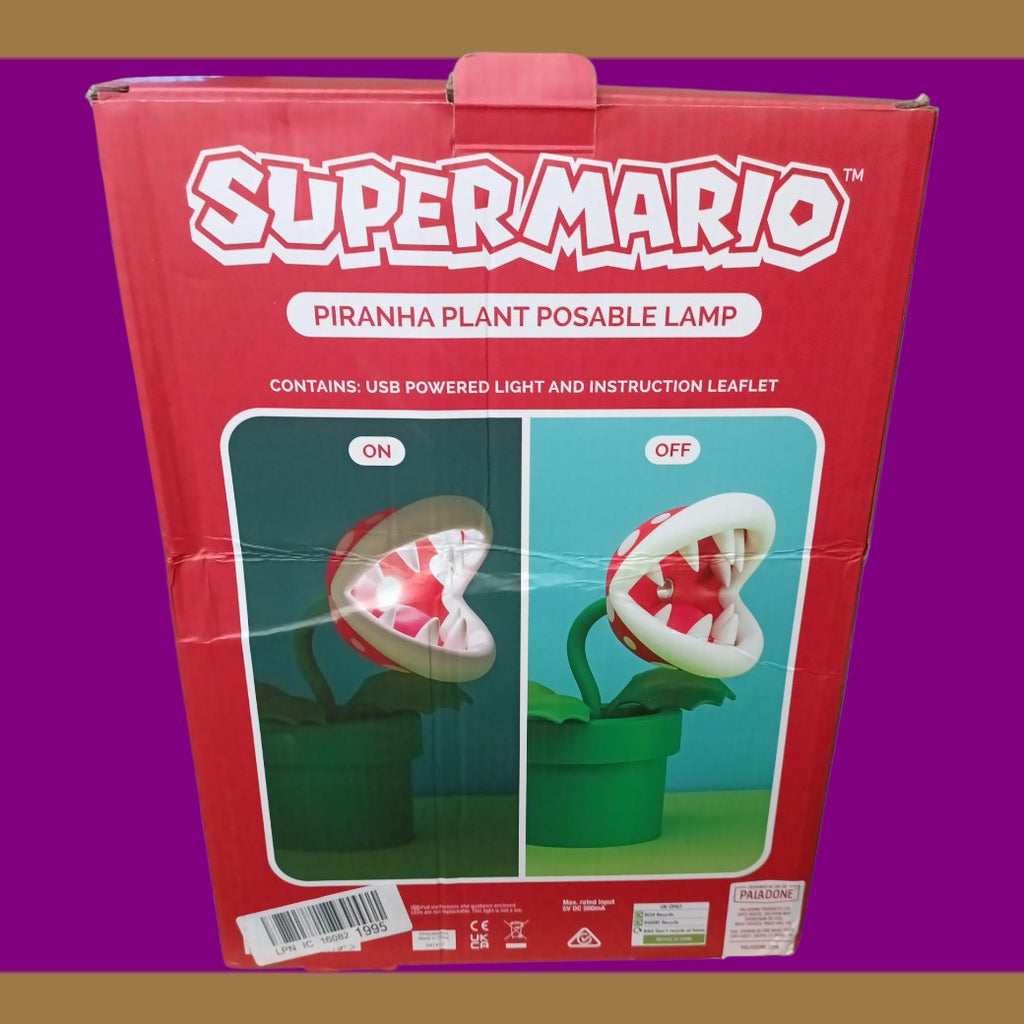 Super Mario Piranha Plant 33cm Posable Lamp – Nintendo Gaming Desk Light