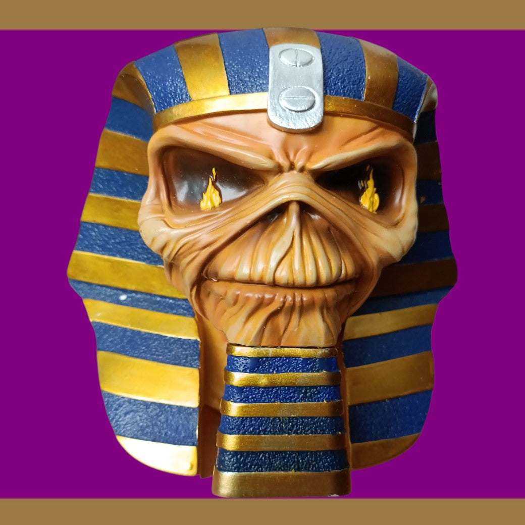 Nemesis Now Iron Maiden Powerslave Bust Box – Official Licensed Collectible | 28cm Resin Storage Box | Orange