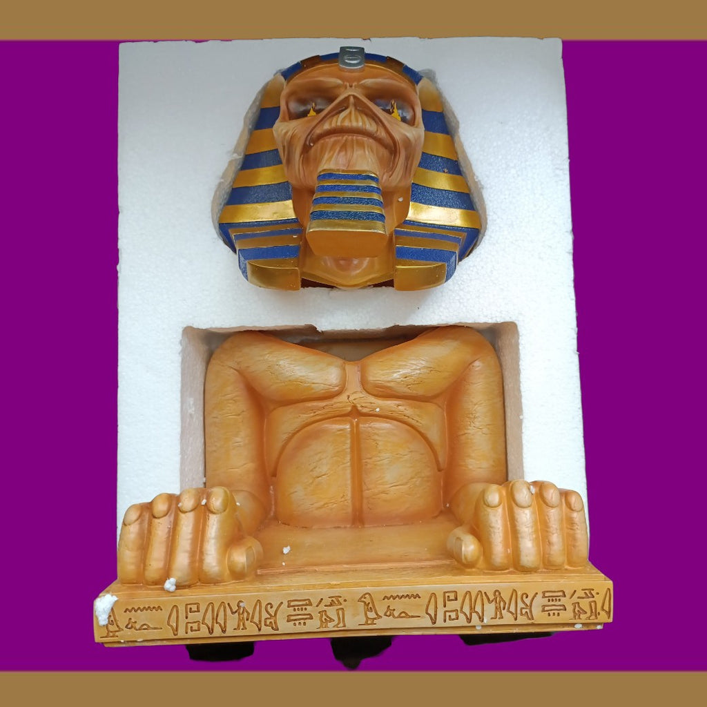 Nemesis Now Iron Maiden Powerslave Bust Box – Official Licensed Collectible | 28cm Resin Storage Box | Orange