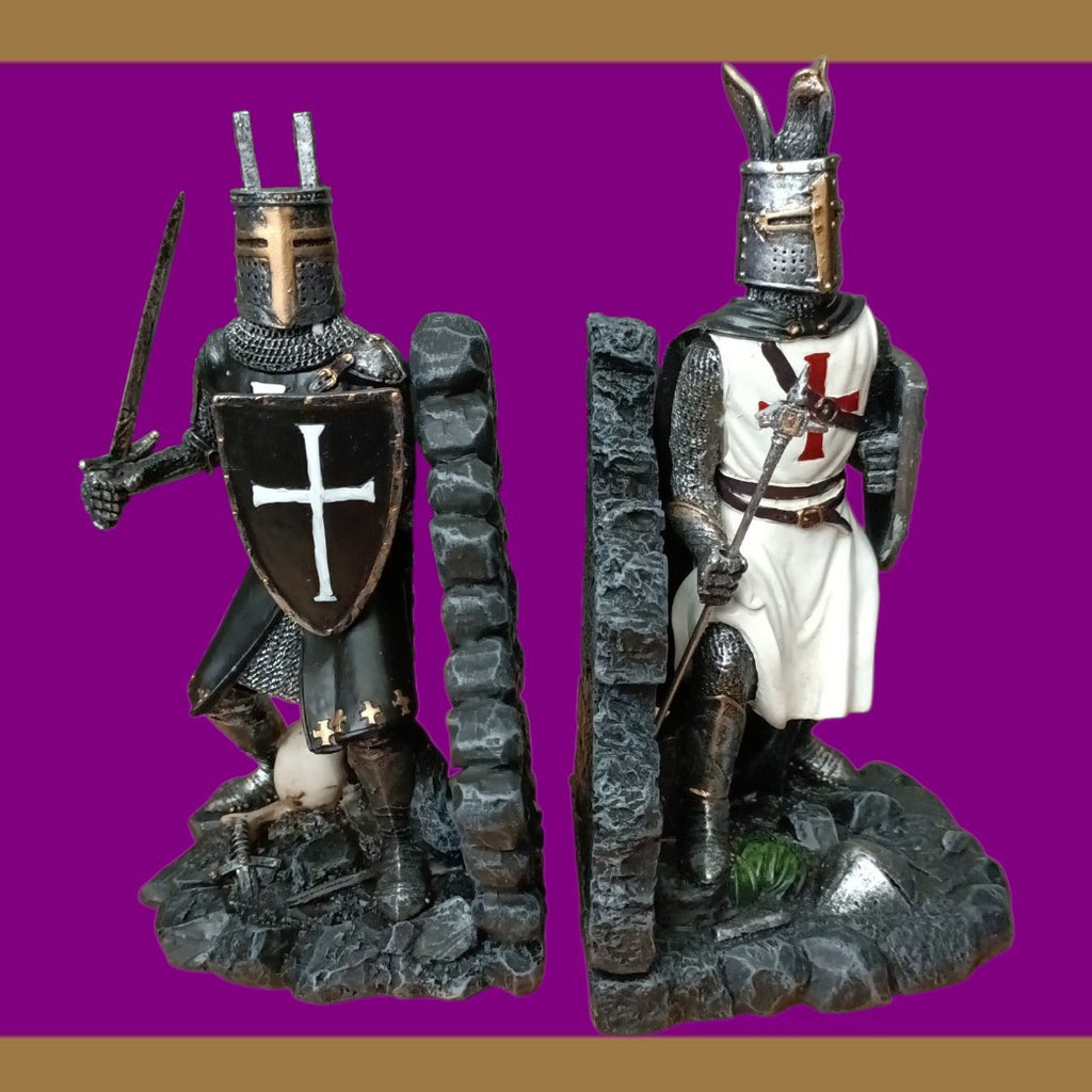 Nemesis Now The Duel Bookends – 24cm Medieval Knight Bookends (Grey)