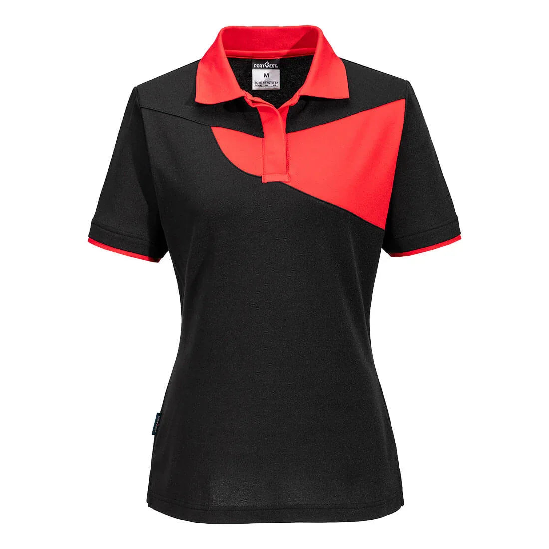 PORTWEST PW219 WOMENS POLO SHIRTS - BLACK/RED - Collector's Chamber