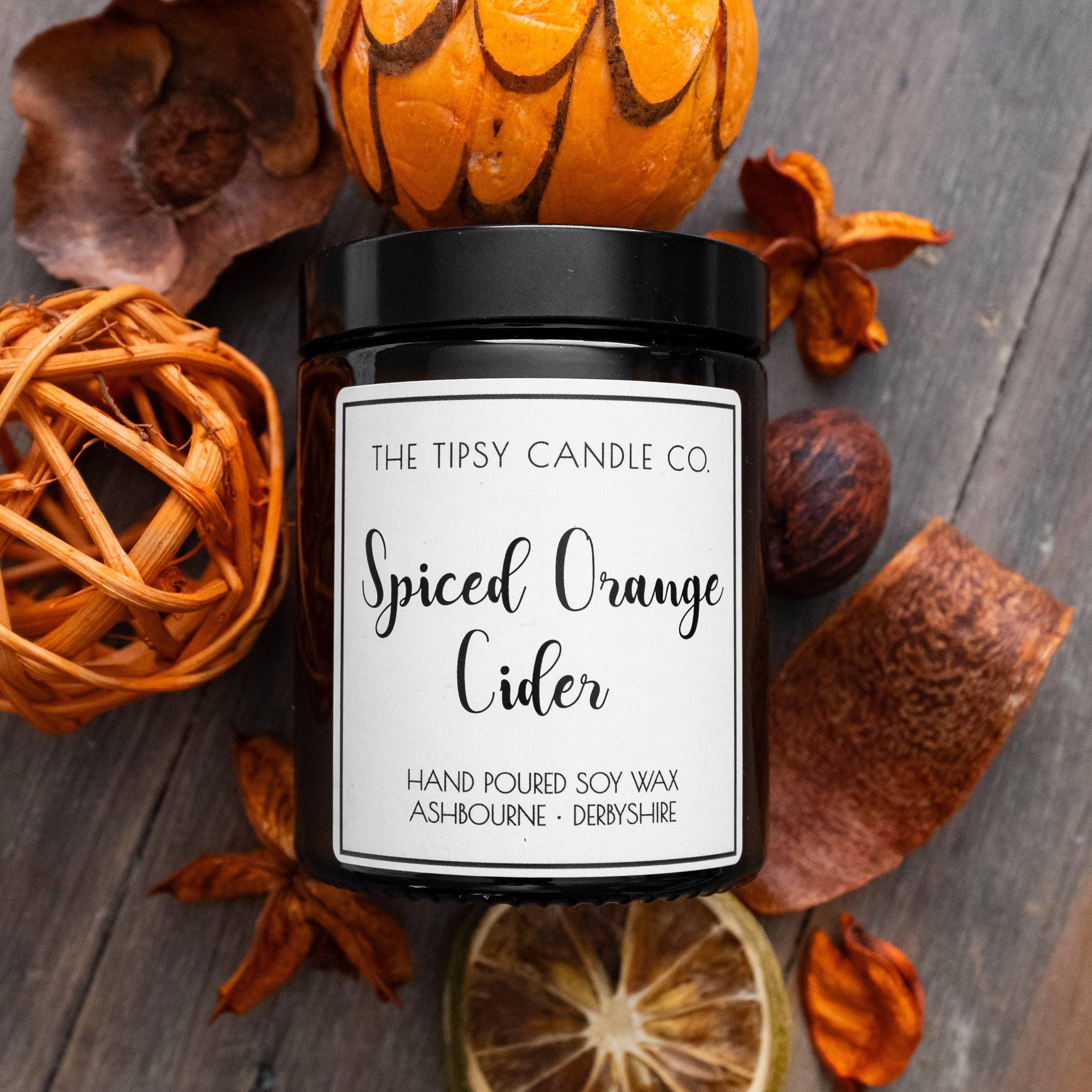 Spiced Orange Cider candle: 180ml Amber Glass Jar - Collector's Chamber