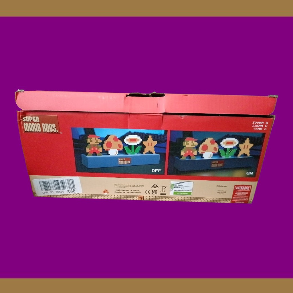 Super Mario Bros Icons Light – Paladone Pixel Lamp