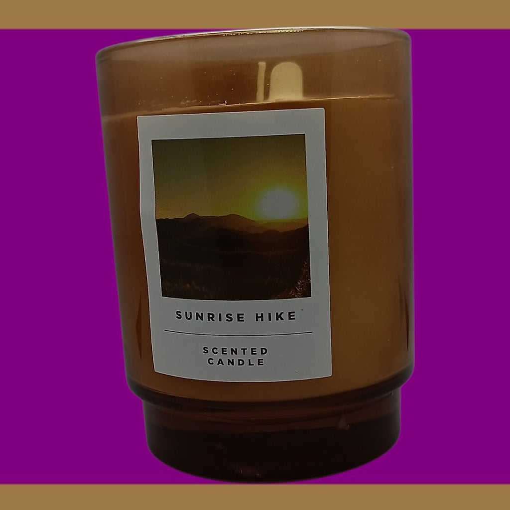 Sunrise Hike Scented Candle 220g – Fresh Morning Air • Amber Glass Jar