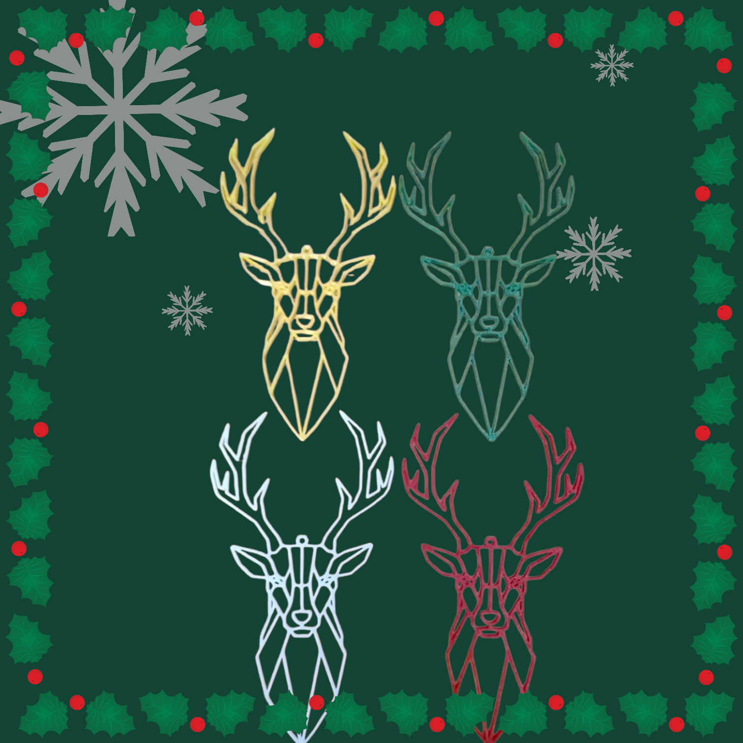 Christmas Tree Hanging Ornaments Stag