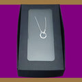 Silver Circle & Bar Pendant Necklace – Adjustable Cable Chain Jewellery