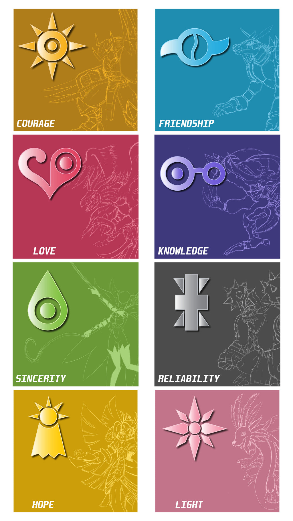 Digimon Crest Necklace